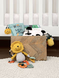 Mamas & Papas orange lion soft toy with teething ring (British brand)