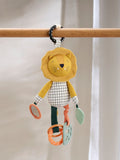 Mamas & Papas orange lion soft toy with teething ring (British brand)