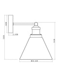 Searchlight Entwine antique brass wall light, UK version