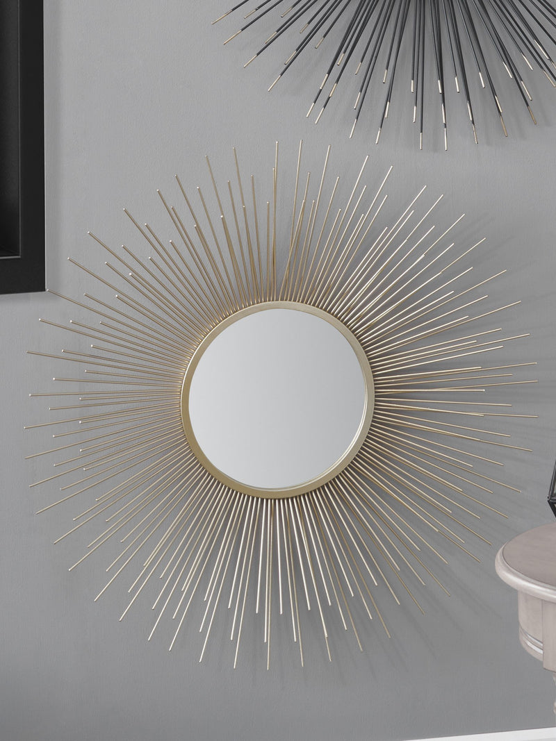 Pacific Gold starburst round wall mirror 80.5cm, imported from the UK
