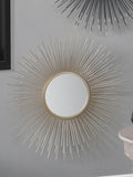 Pacific Gold starburst round wall mirror 80.5cm, imported from the UK