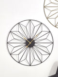 Pacific Black black and gold geometric wall clock, imported from the UK