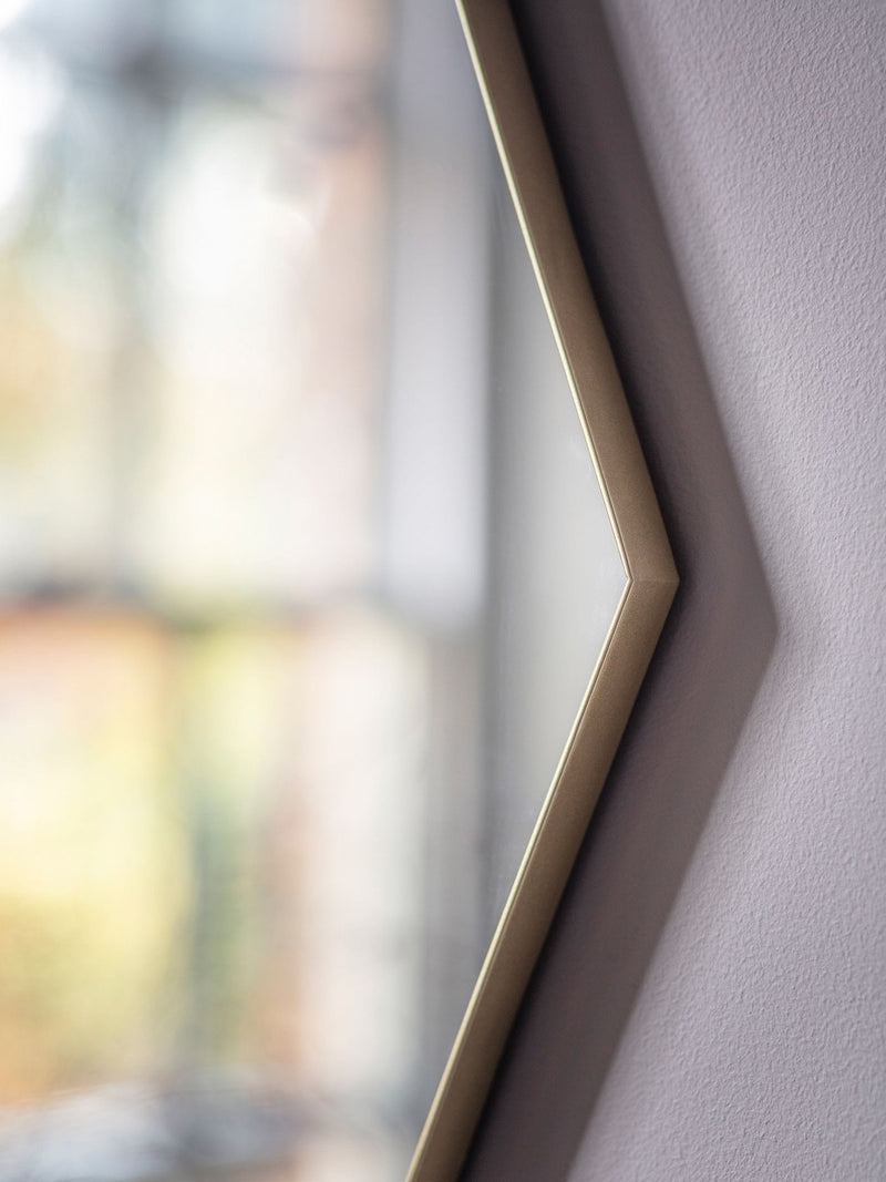Gallery Home gold drew octagon mirror 80cm, UK version