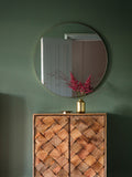 Gallery Home gold Drew round mirror 80cm, UK version