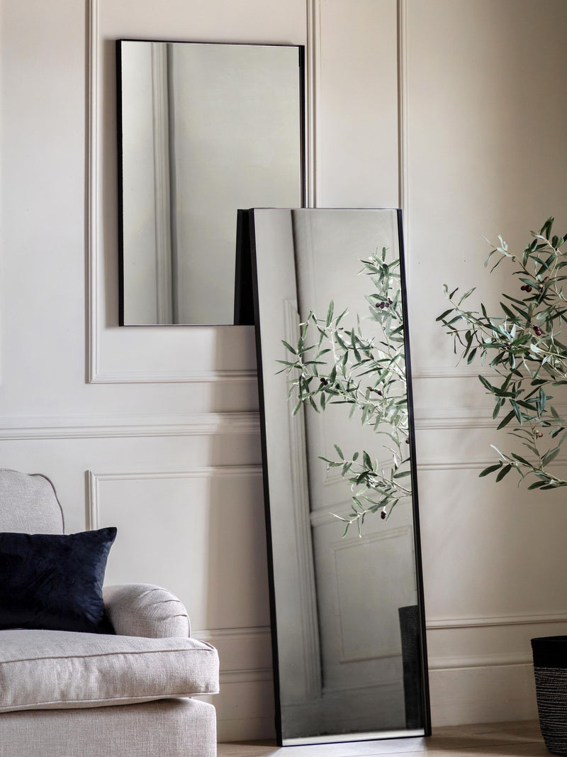 Gallery Home black Macey rectangle mirror, UK version