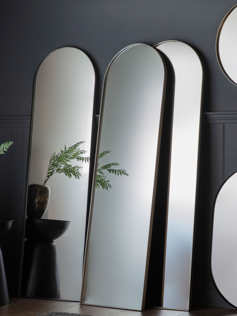 Gallery Home Black Macey Arch Mirror 170cm, imported from the UK