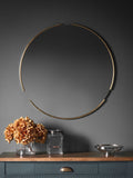 Gallery Home Gold Leon round mirror 80cm, UK version