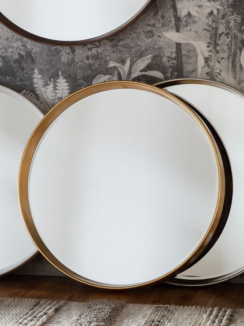 Gallery Home gold Ewing round mirror 95cm, UK version