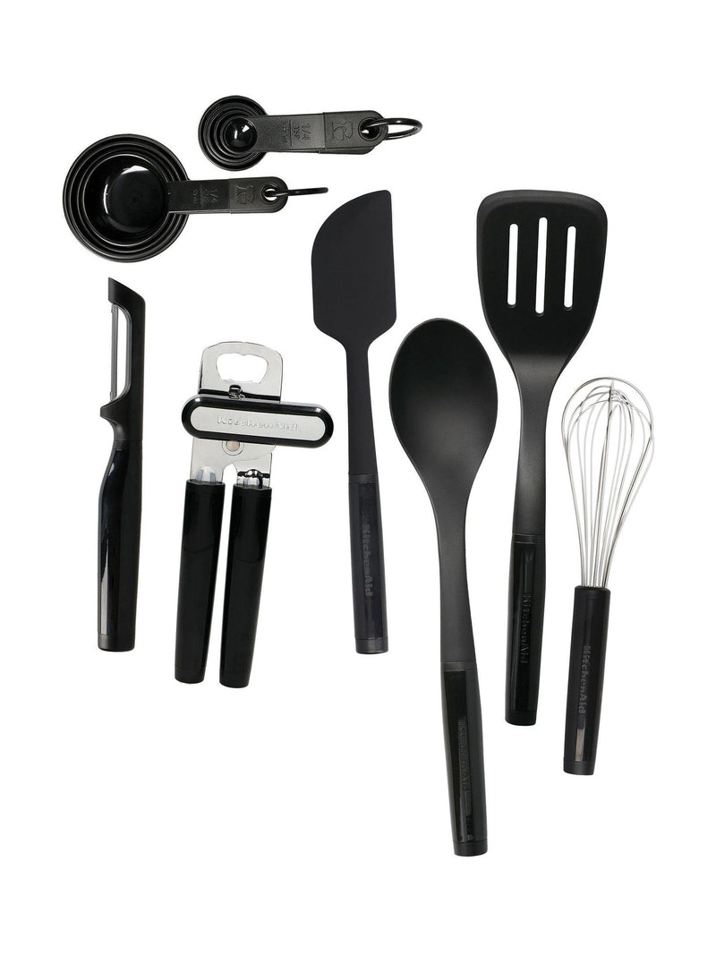 KitchenAid black kitchen utensil set 15-piece, UK version