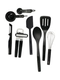 KitchenAid black kitchen utensil set 15-piece, UK version