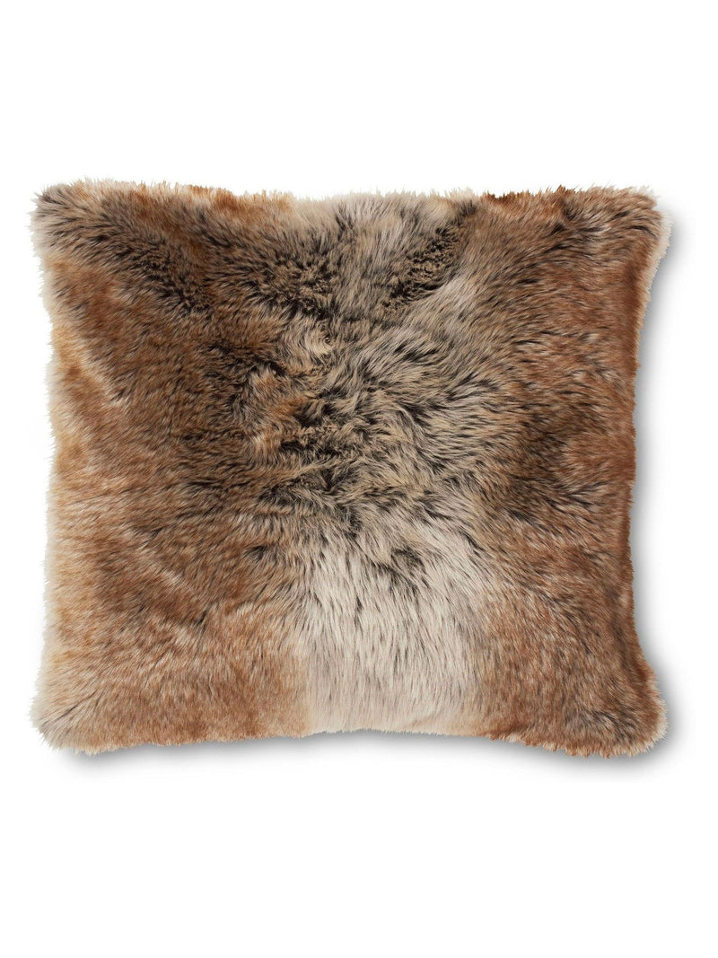 Laura Ashley Brown Chocolate Hexham faux fur cushion - British product