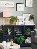 Laura Ashley Black Henshaw Low Bookcase, imported from the UK