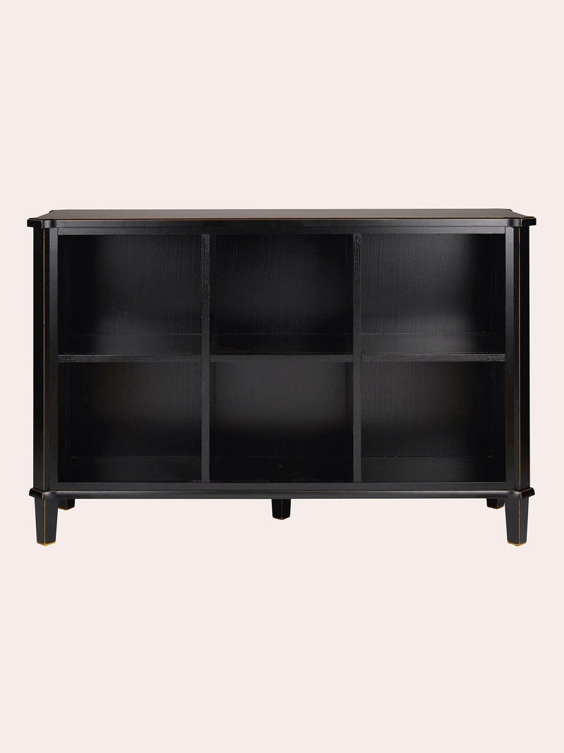 Laura Ashley Black Henshaw Low Bookcase, imported from the UK