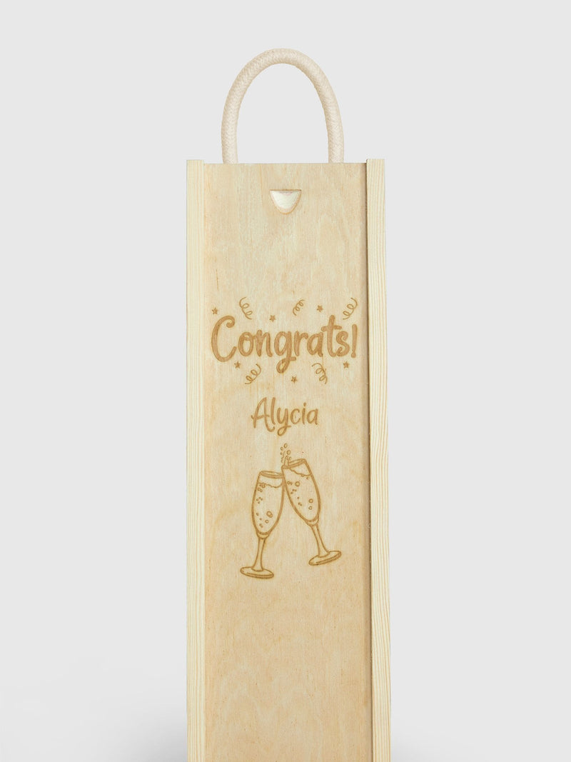 Gifted Drinks rose wine personalised congratulations gift box, UK version
