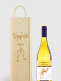 Gifted Drinks personalised congratulations gift box with white wine, UK version