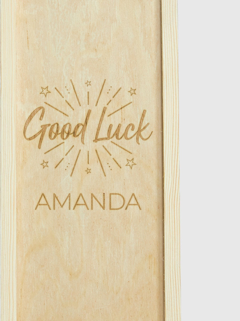 Gifted Drinks rose wine personalised good luck gift box, imported from the UK