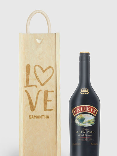 Gifted Drinks Personalisiert Mit Liebe Geschenkbox mit Baileys 70cl Alkoholisches Geschenkbox