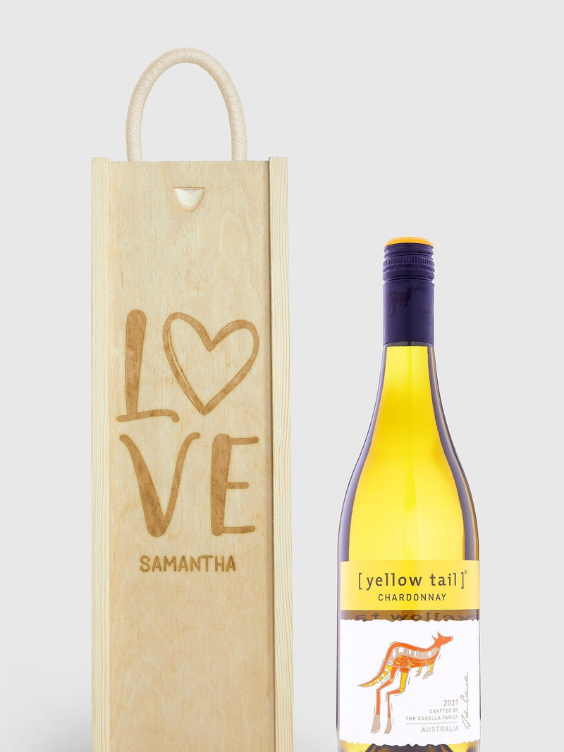Gifted Drinks personalised white wine gift box, imported from the UK