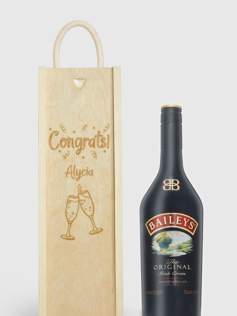 Baileys personalised congratulations gift box 70cl - British product