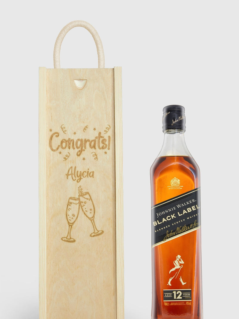 Johnnie Walker Black Label Scotch whisky gift box, imported from the UK