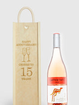 Next Gifted Drinks Personalised Happy Anniversary Rose Wine Gift Box 750ml- Buy online at McGrocer
