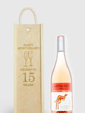 Gifted Drinks anniversary gift box with Yellow Tail rose wine - British product