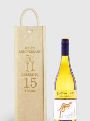 Gifted Drinks Happy Anniversary White Wine Gift Box