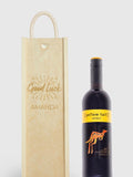 Gifted Drinks personalised good luck red wine gift box, imported from the UK