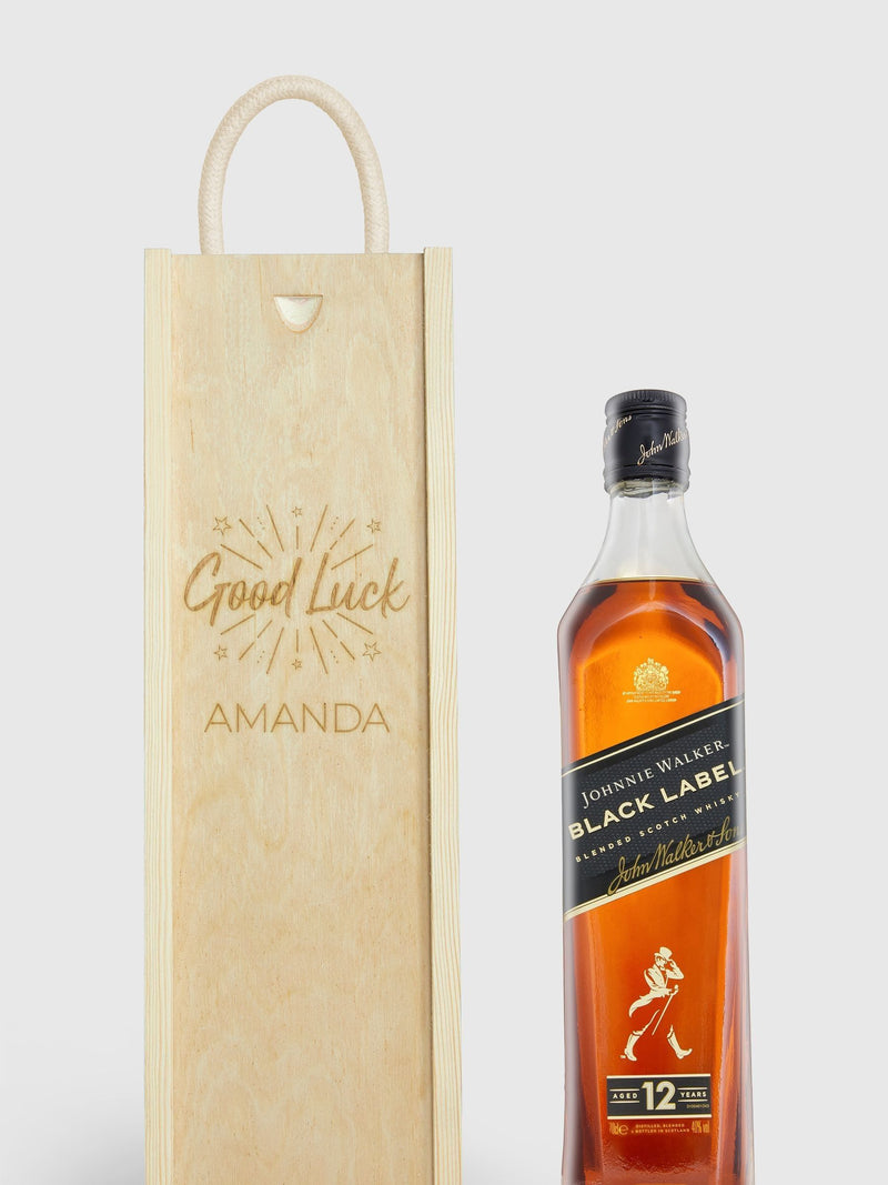 Johnnie Walker Black Label blended Scotch whisky gift box, imported from the UK