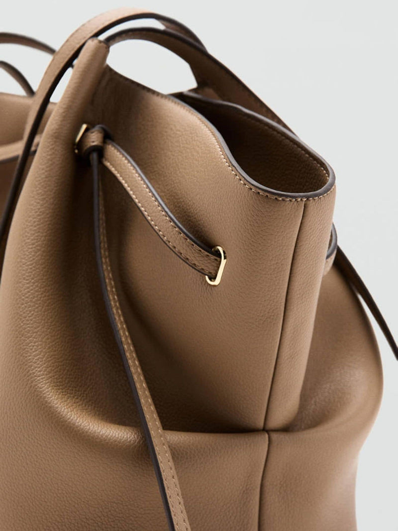 Mango brown polyester shoulder bag - British product