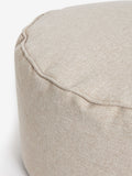 Natural tweedy blend pouffe, imported from the UK
