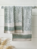 sage green polka dot hand towels set of 2, UK version