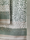 sage green polka dot hand towels set of 2, UK version