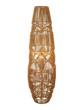 Searchlight Arlo natural rattan floor lamp 90cm - British product