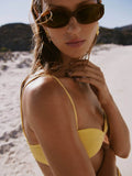 Mango brown geometric wide temple sunglasses, UK version