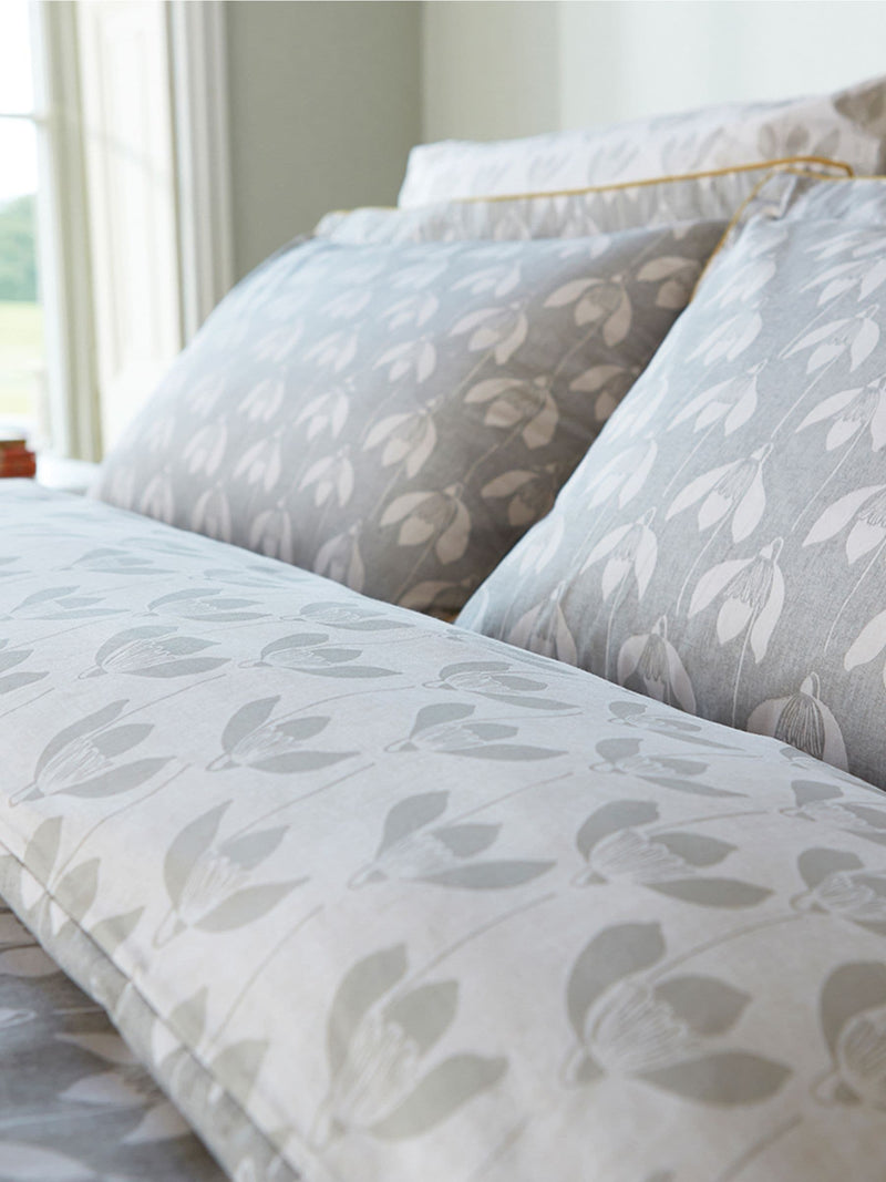 Scion 100% cotton Oxford pillowcase snow drop grey, imported from the UK