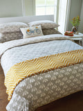 Scion 100% cotton Oxford pillowcase snow drop grey, imported from the UK