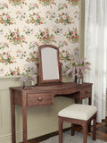 Laura Ashley Pale Sable Rosemore wallpaper sample A4, imported from the UK