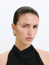 Next Mango Gold Tone Shell Statement Earrings- Buy online at McGrocer