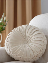 Next Laura Ashley Natural Velvet Almond Round Rosanna Cushion- Buy online at McGrocer
