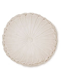Laura Ashley natural velvet round cushion - British product