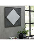 Bentley Designs Renzo Zinc Dark Grey wall mirror 20x63x63cm - British product