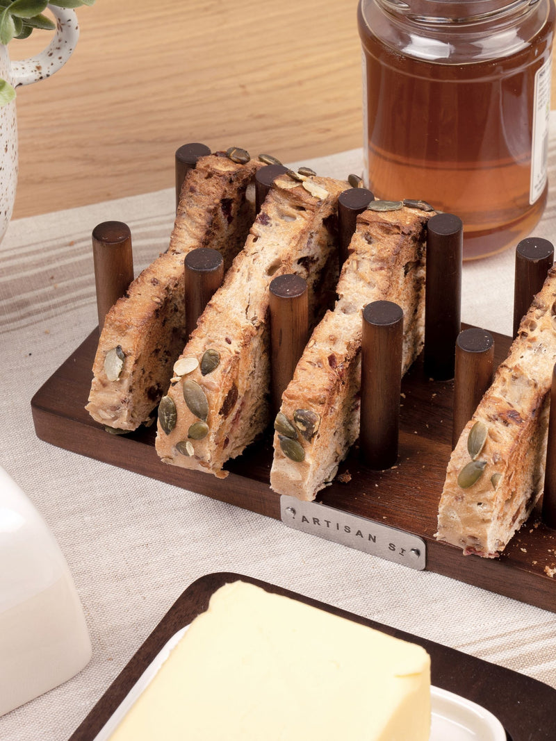 Artisan Street brown acacia toast rack - British product