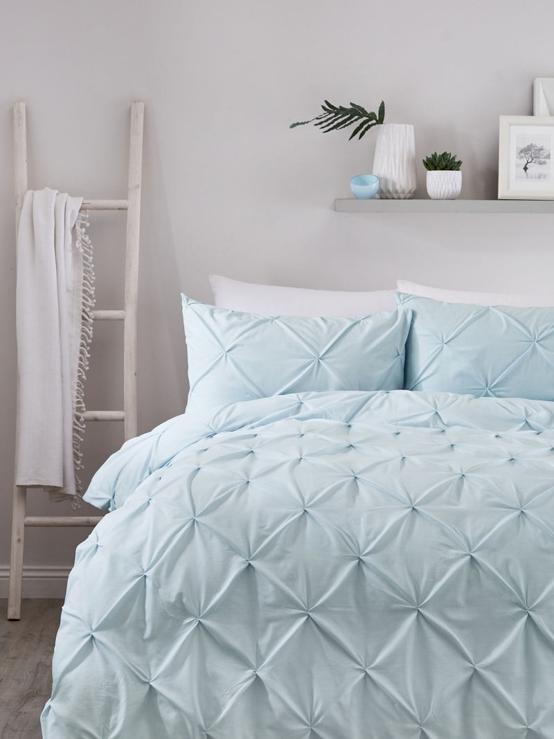 Serene Duck Egg Blue Lara Duvet Cover And Pillowcase Set