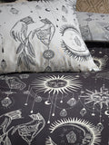 Furn charcoal cream constellation reversible duvet cover and pillowcase set - British product