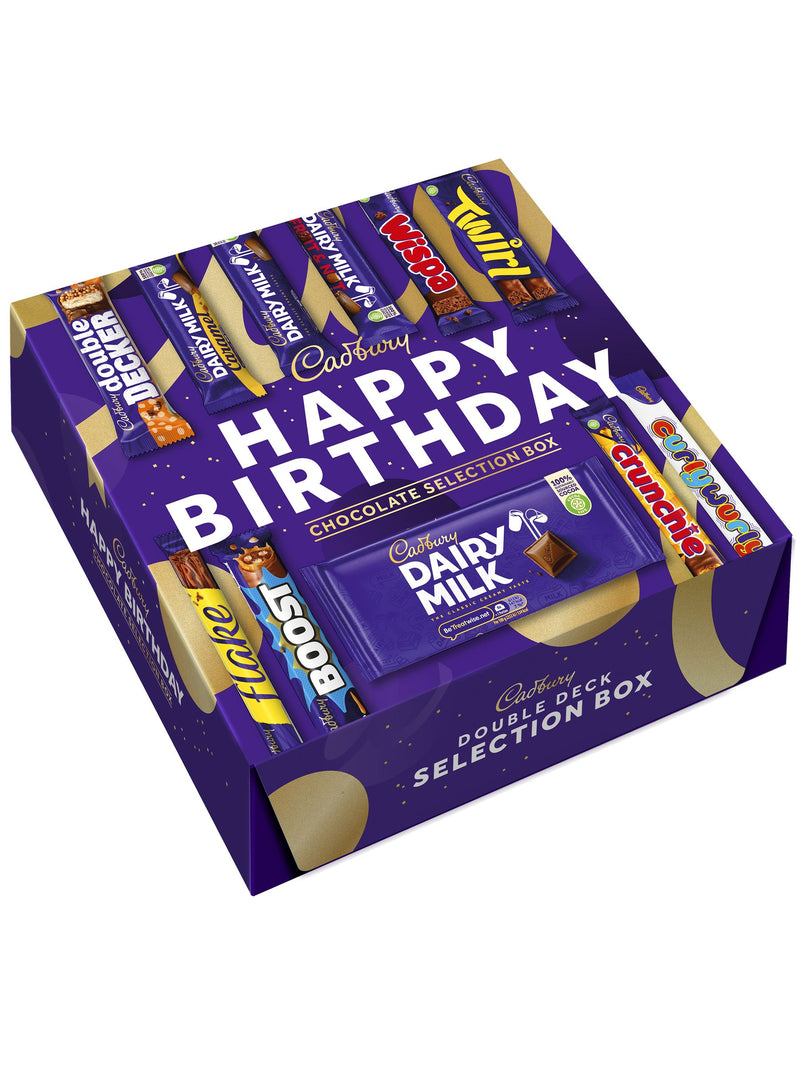 Cadbury Happy Birthday Double Deck Chocolate Selection Box - British product
