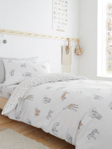 Bianca Natural Kids Zoo Animals Duvet Cover and Pillowcase Set
