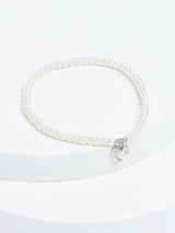 Next Sterling Silver Heart Charm Pearl Effect Beaded Bracelet Gift- Buy online at McGrocer