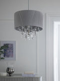 Bellagio grey pleated fabric lamp shade 32cm (British brand)