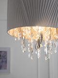 Bellagio grey pleated fabric lamp shade 32cm (British brand)